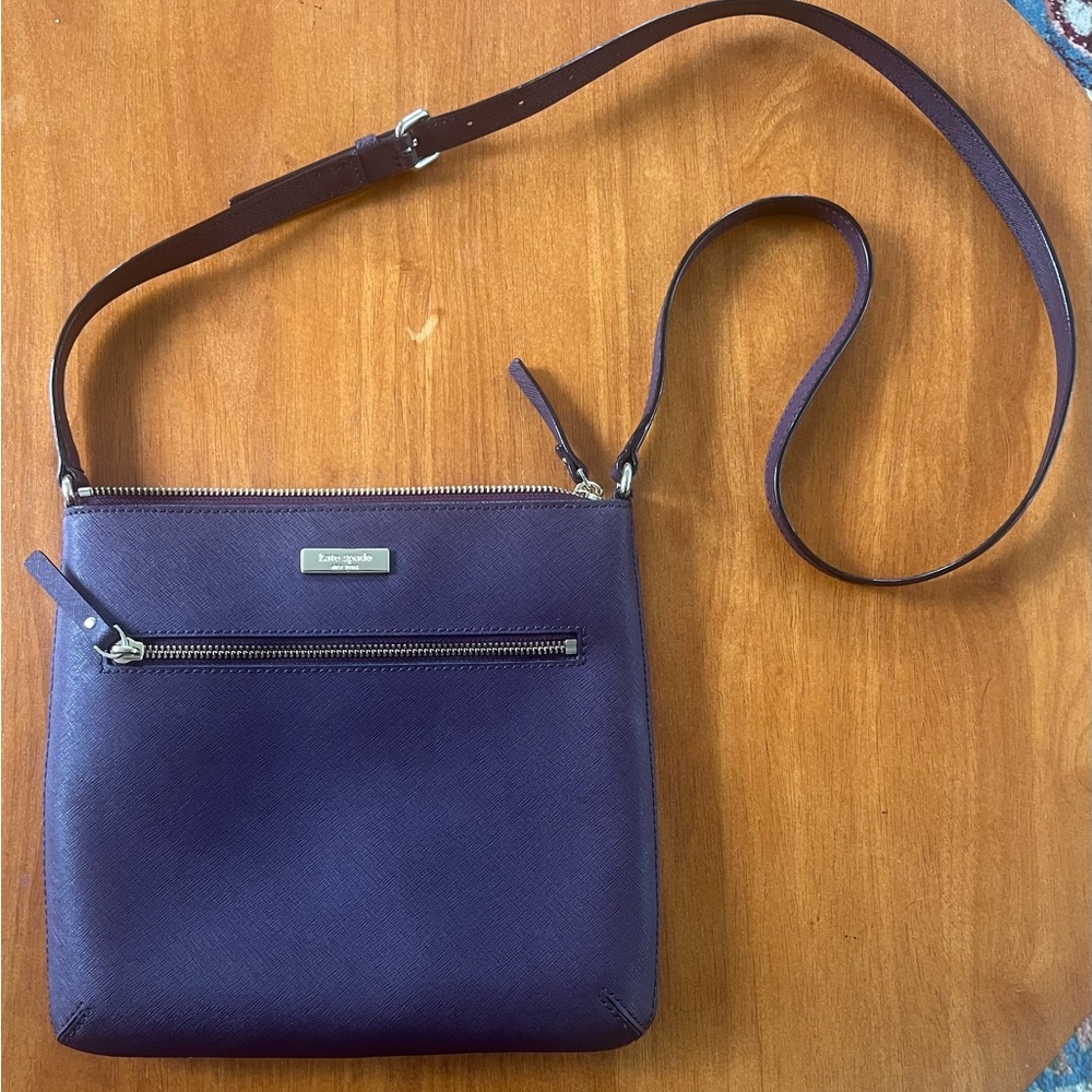 Kate Spade Plum Saffiano Leather Laurel Way Rima Crossbody